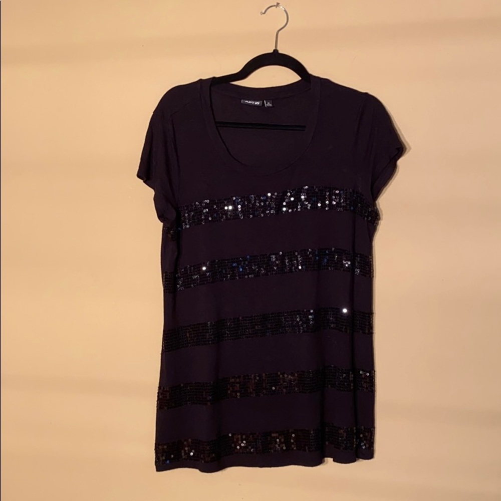 Bundle of black sequin and coral shirts